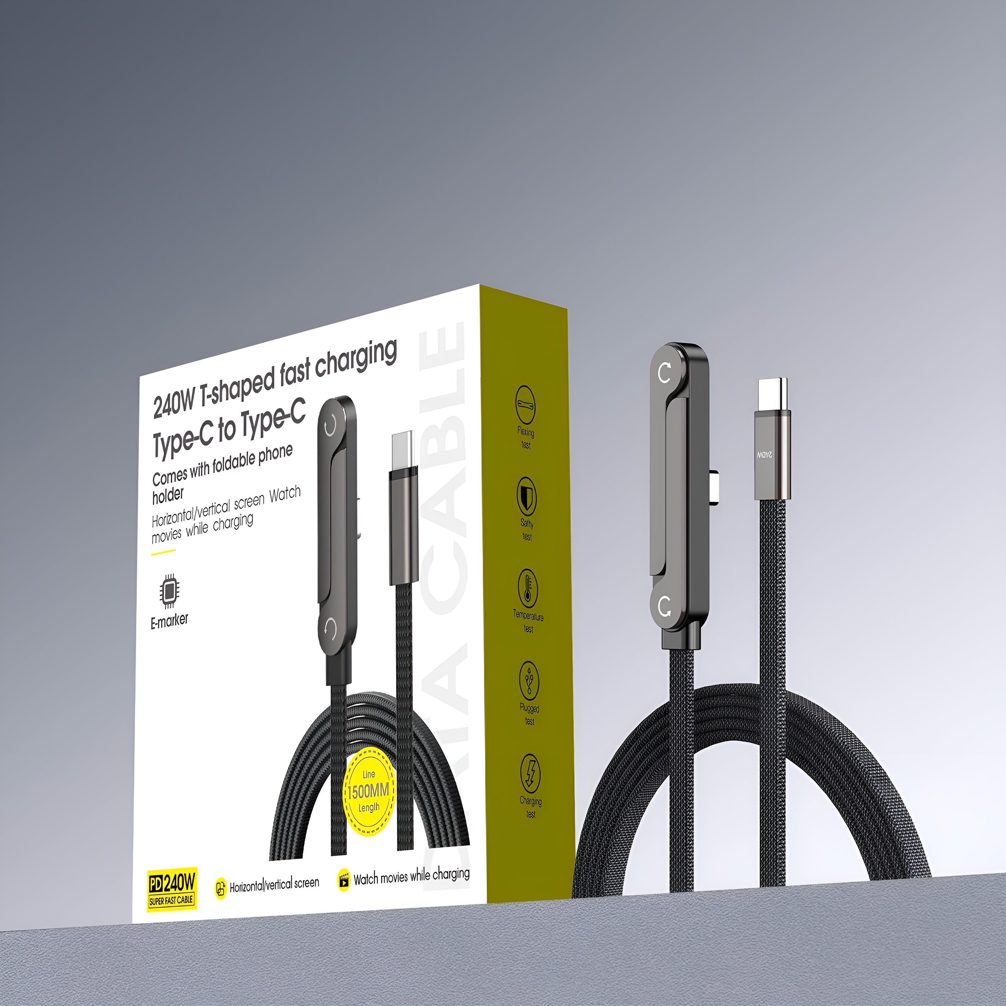 Charging Cord with Foldaway Stand